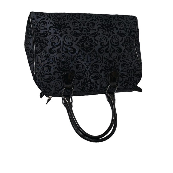 Black floral Tassel Suede Embroidery Pattern Handbag - Picture 11 of 12